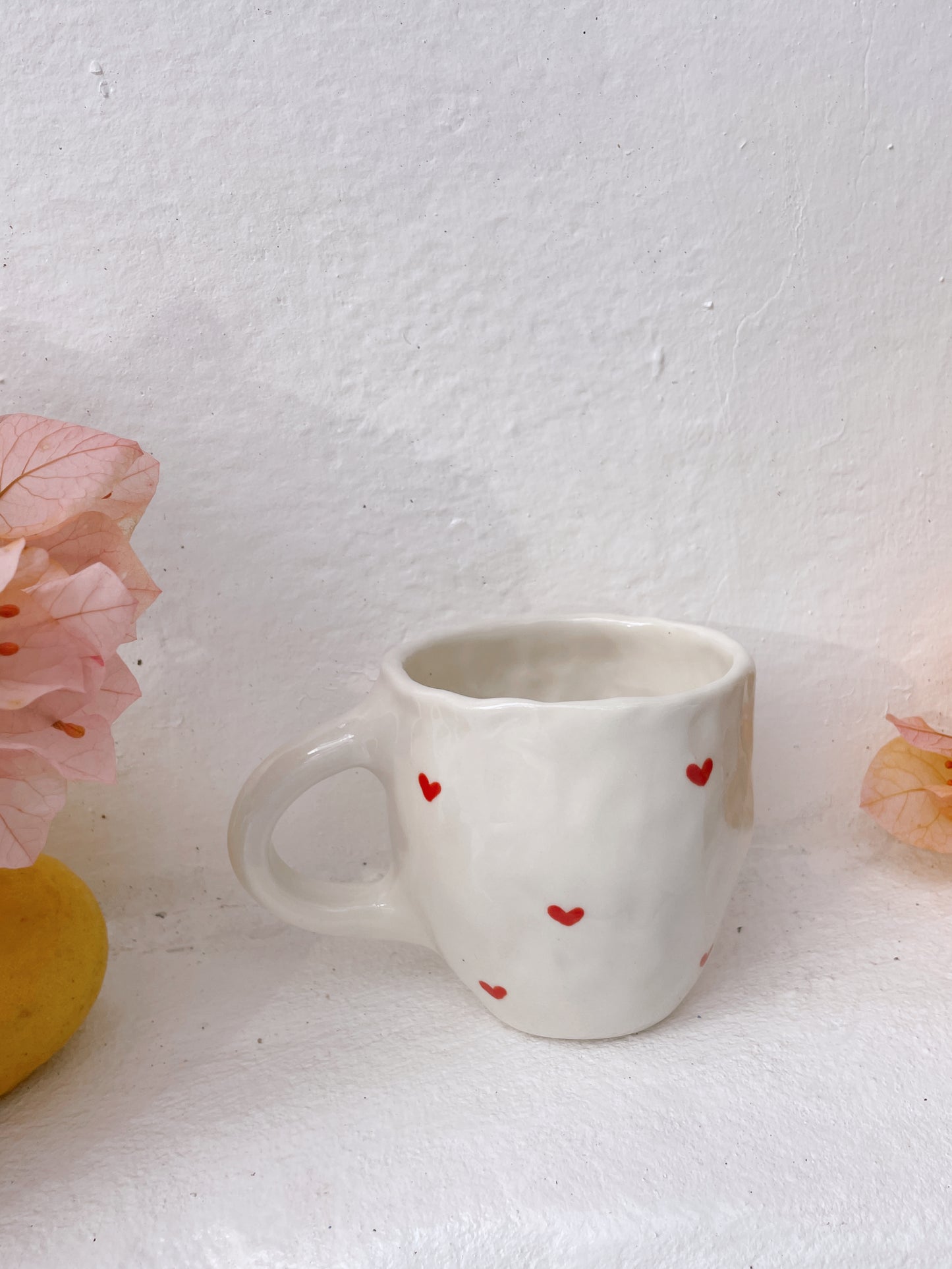 Red heart mug