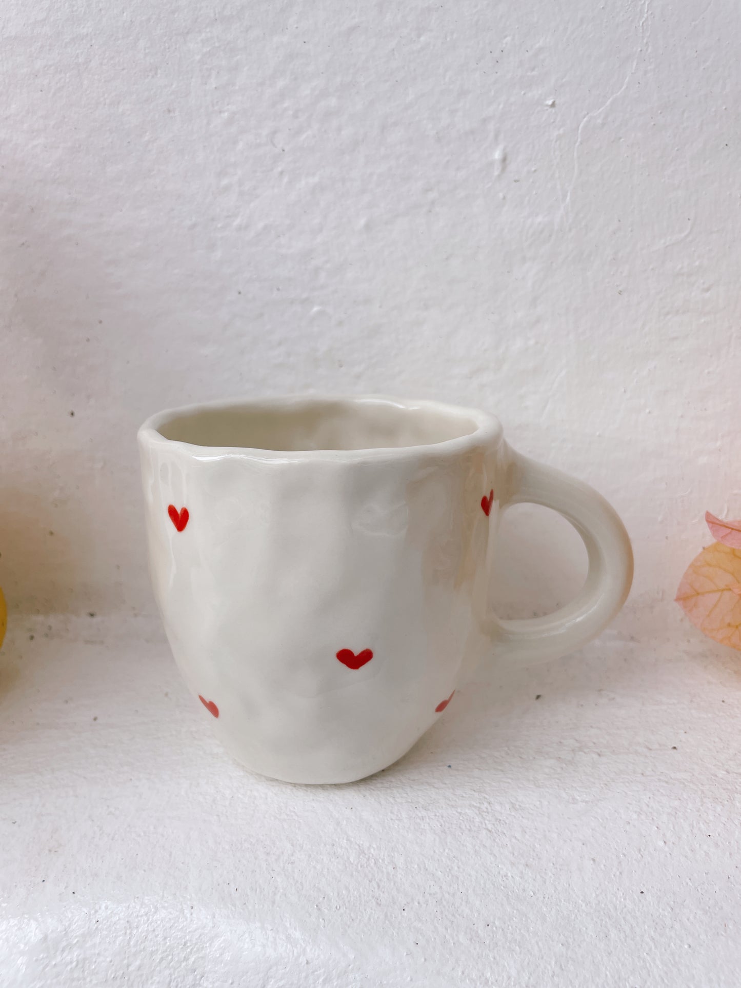 Red heart mug